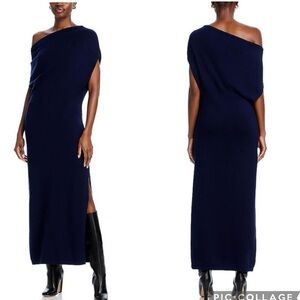 Ramy Brook Navy Blue One-Shoulder Dress